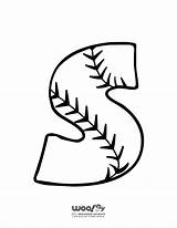 Baseball Letters Printable Alphabet Letter Softball Coloring Pages Crafts Jr Print Printables Clip Clipart Sports Craft Activities Kids Lettering Library sketch template