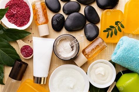 premium photo spa beauty care concept beautiful  products spa
