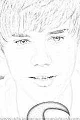 Bieber Justin Coloring Drawings Para Colorear Dibujo Print sketch template