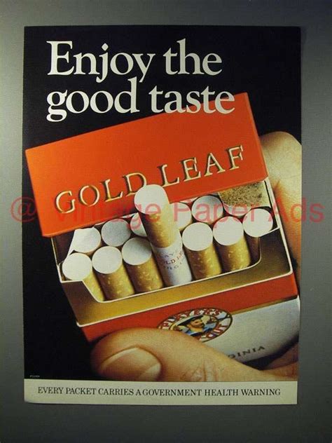 players gold leaf cigarette ad enjoy good taste