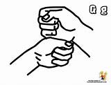 Sign Language Coloring Bsl British Pages Printable Abcs Library Signs Stop Alphabet Clip Comments sketch template