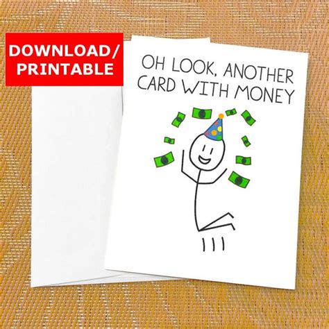 birthday money card printable  birthday invitations