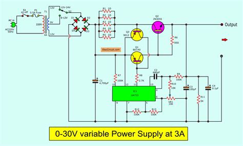 power supply circuit diagram  pcb eleccircuitcom