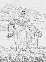 Witcher Ciri Lineart sketch template