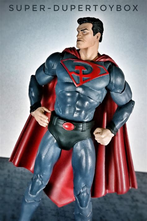 super dupertoybox mcfarlane toys red son superman flashpoint batman