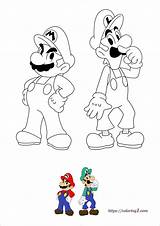 Luigi Coloring1 sketch template
