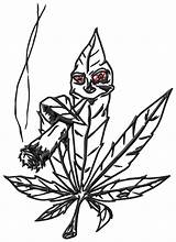 Weed Smoking Marijuana Leaf Drawing Drawings Pot Stoner Tattoo Coloring Clipart Smoke Funny Sketch Plant Joint Pages Outline Color Cliparts sketch template