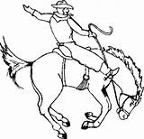 Rodeo Cowboy Cowboys Getcolorings Bull Bucking Coloringsun Clipartmag sketch template