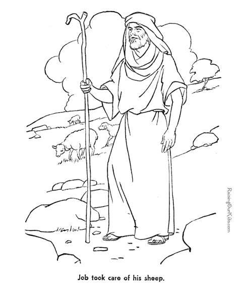 job bible coloring page  print