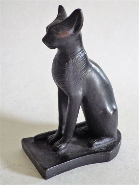small vintage bastet bast egyptian goddess black cat stone etsy