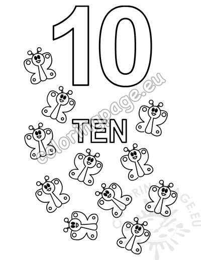 number  coloring page  kids coloring page