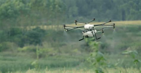 djis agriculture drone takes   air    farm