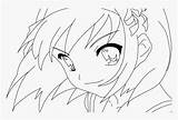 Anime Coloring Pages Face Kindpng sketch template