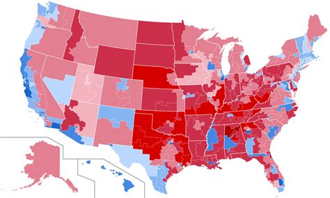 united states  congressional districts  won    points   party