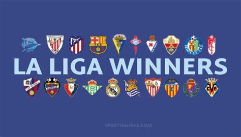 la liga winners list  spanish la liga champions  runner ups