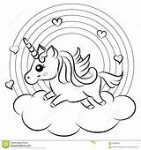 Unicorn Kleurplaten Regenboog Eenhoorn Unicorns Gratis sketch template