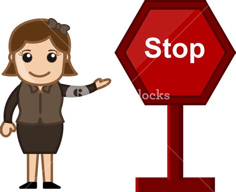 cartoon vector stop sign royalty  stock image storyblocks