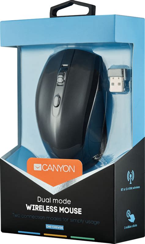 canyon dual mode wireless mouse black skroutzgr