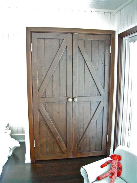 hand crafted custom reclaimed wood bi fold closet doors