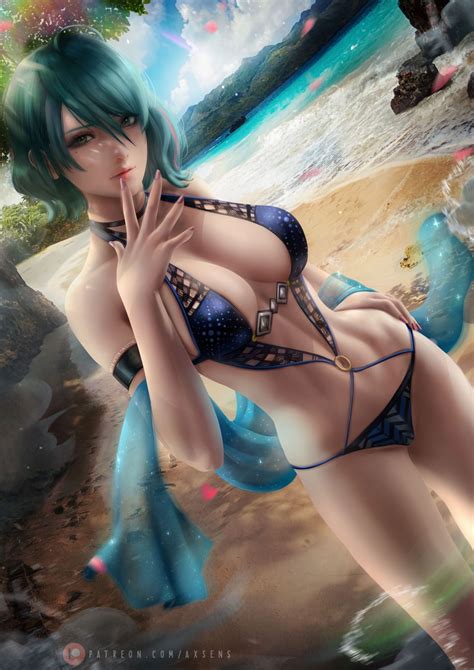Axsens Dead Or Alive Tamaki Doa Cleavage Official Watermark Swimsuits
