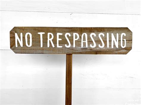 trespassing sign  trespassing order  trespassing etsy