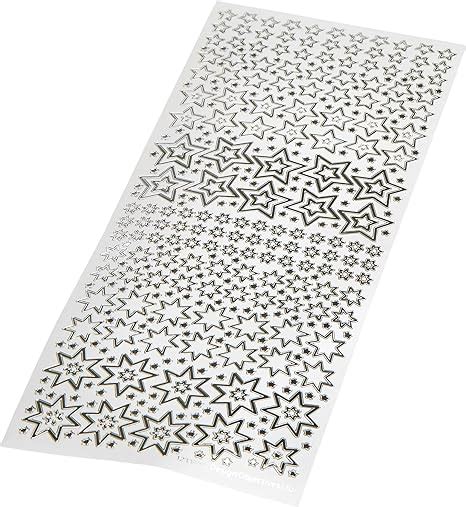 anita s sparkling stars outline stickers silver on white