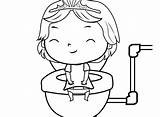 Potty Coloring Training Pages Getdrawings Getcolorings Printable Color Girl sketch template