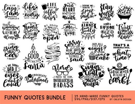 funny quotes svg cut file bundle deal cut file for cricut and cameo silhouette etsy