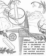 Imbolc Druidry Brigid Witchcraft Pagan Druid Gaelic sketch template