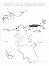 Groundhog Coloring Pages Printable Color Getcolorings sketch template