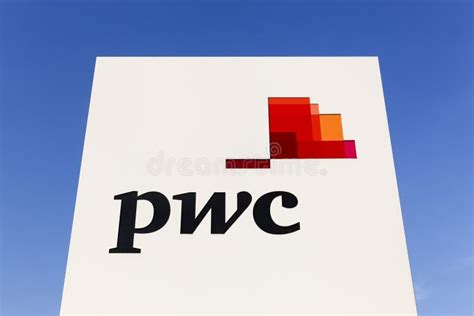 pwc logo   panel editorial stock photo image  audit