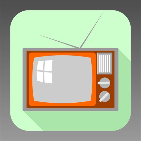 vector    flat  tv icon