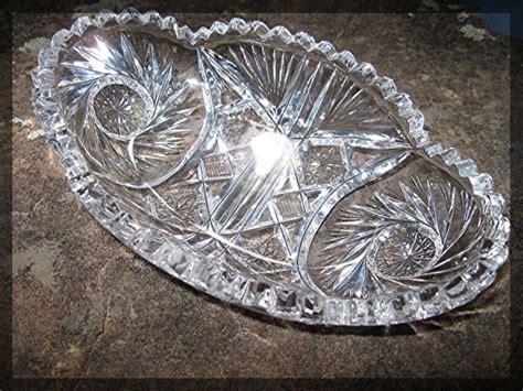 Glass Brilliant Cut Crystal Dish