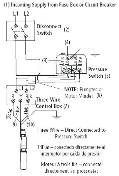 submersible  pump wiring diagram