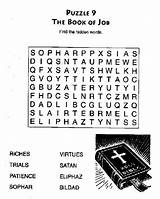 Bible Job Coloring Pages Word Search Book Worksheets Kids Sunday School Crossword Puzzles Crafts Christian Activities Google Patience Testament Old sketch template