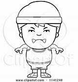 Boy Angry Gym Clipart Cartoon Fitness Thoman Cory Vector Outlined Coloring Happy Royalty Kids 2021 Clipartof sketch template