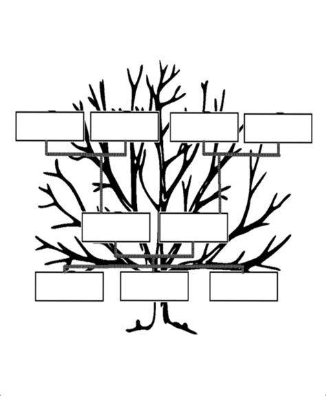 sample blank family tree templates  ms word
