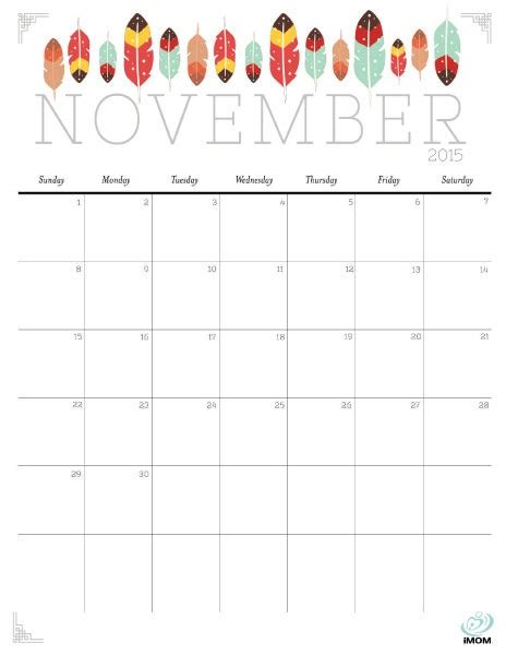 lovely imom printable calendar  printable calendar monthly