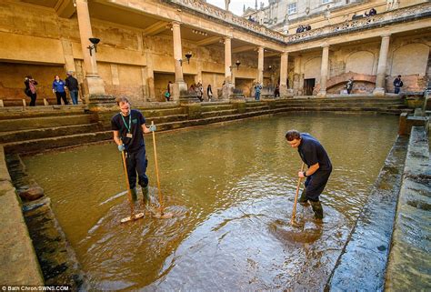 baths historic roman baths  drained    litres  water