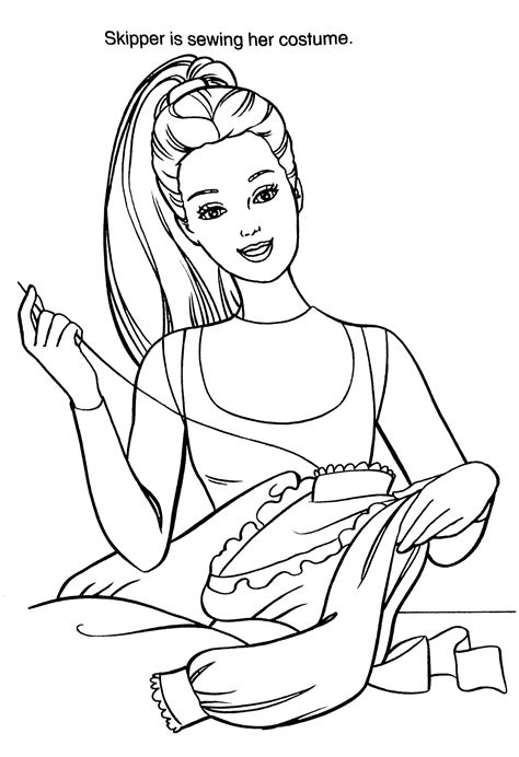 ideas  coloring barbie skipper coloring pages