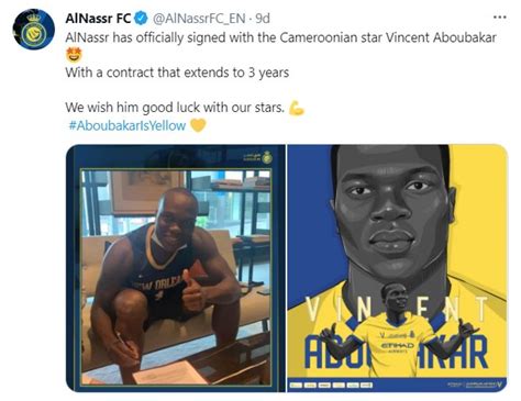 saudi professional league giants al nassr signed cameroonian star