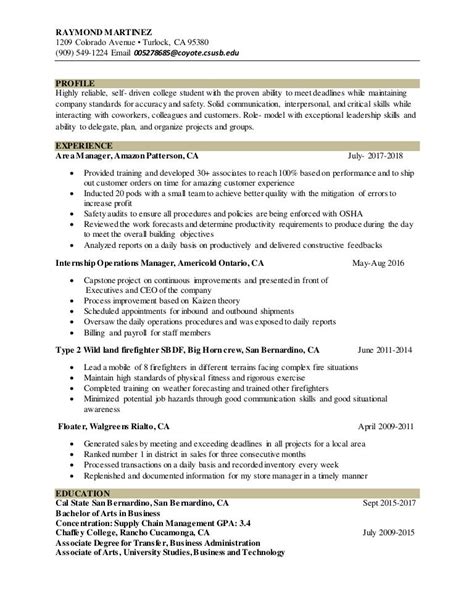amazon resume update