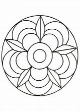 Mandala Fleur Facile Mandalas Coloriage Dementia Adults Gua Mándalas sketch template