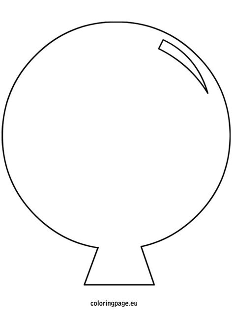 balloon template cut  coloring page