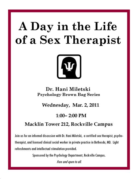 A Day In The Life Of A Sex Therapist Inside Mc Online