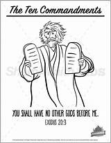 Exodus Commandments sketch template