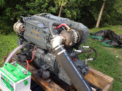 yanmar diesel marine engines pair  lh dte  hp  rebuilt whurth gears   sale