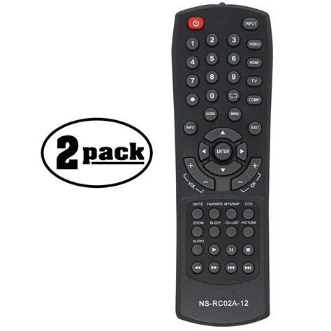 pack replacement nsla hdtv remote control  insignia tv compatible  nsrca
