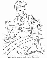 Coloring Boy Boys Pages Kids Toy Boat Sheets Small Colouring Boats Printable Vintage Activity Bluebonkers Doing Might Activities Different Young sketch template