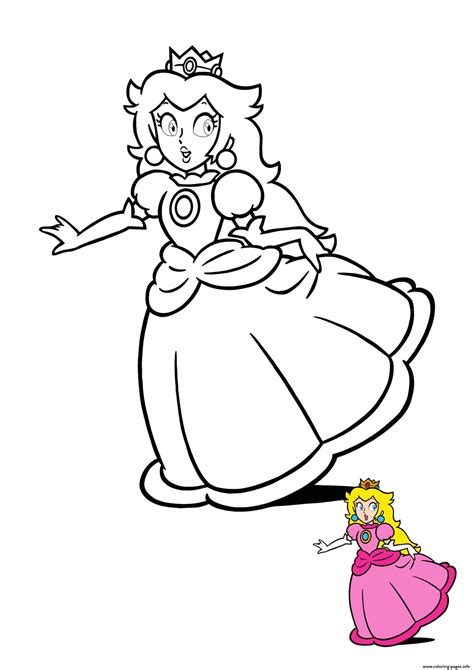 princess peach colouring pages  print princess peach coloring pages